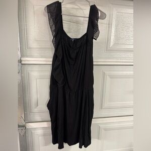 GAP Black Asymmetrical Dress with Ruffle Detail